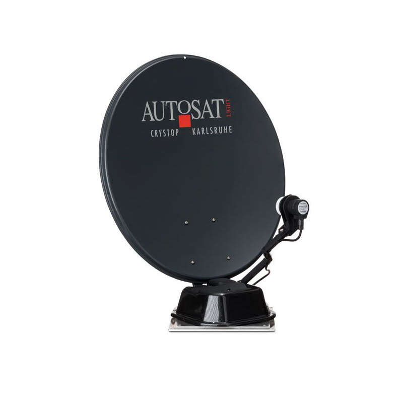 Crystop Sat-Anlage Light S Digital Single mit Ein-Knopf-Bedienteil, schwarz
