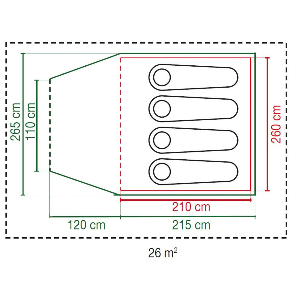 Coleman Zelt Darwin BlackOut Plus 4 Personen