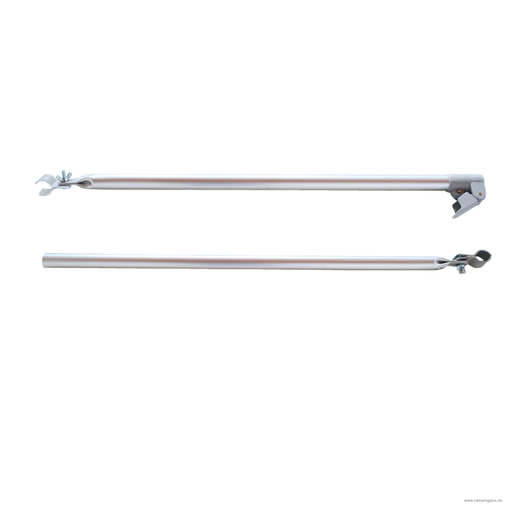 DWT Veranda-/ Dachauflagestange Alu 25 x 1 mm 2 Schellen u. GripStop, 75-120 cm