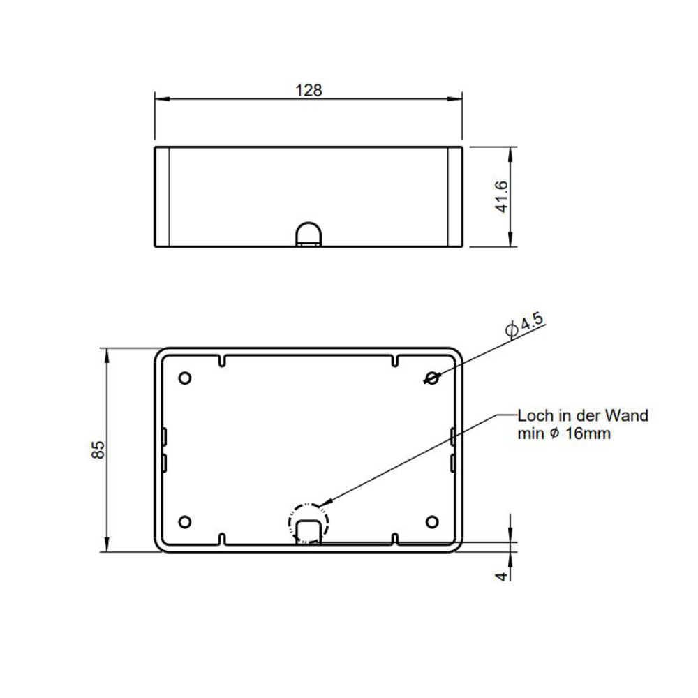 Clesana C1 Aufputz-Gehäuse