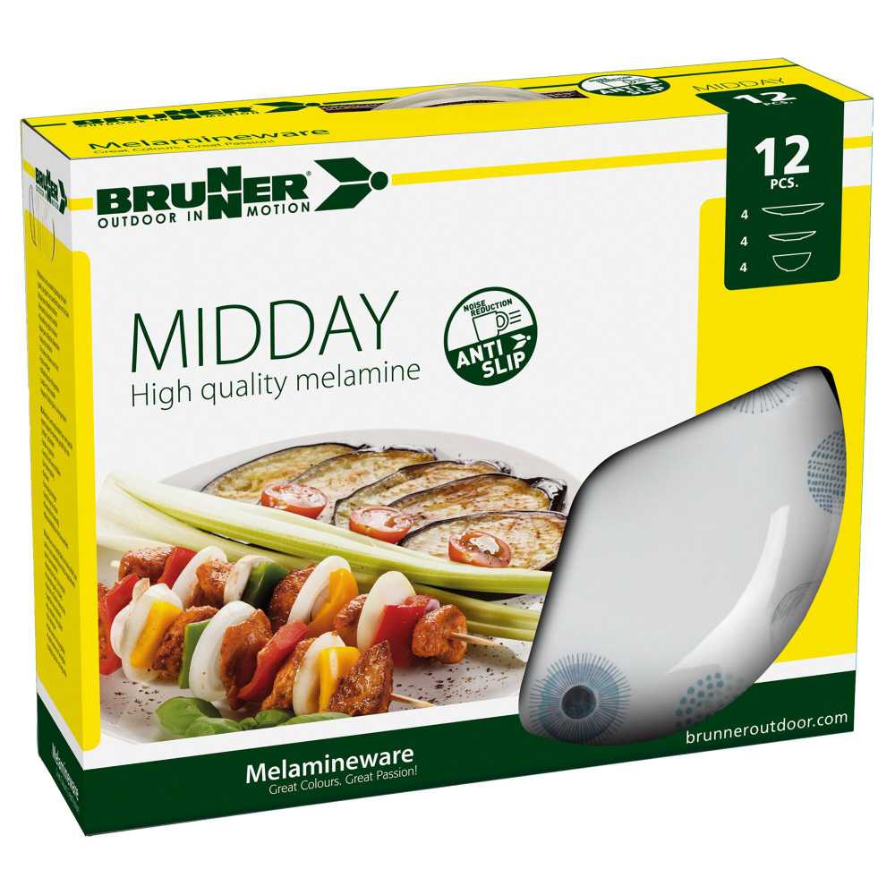 Brunner Geschirrset Midday Deep Sea 12-teilig