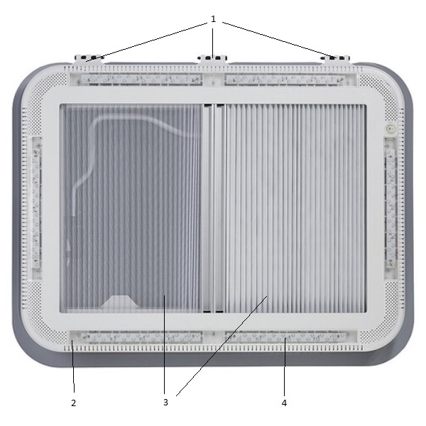 Quipon Lichtscheibensatz zu Dachhaube SKY 70 x 50, 6 Stück