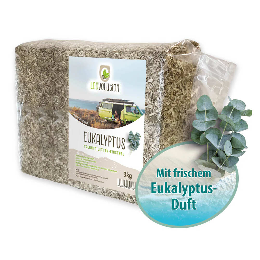 Loovolution Einstreu für Trockentrenntoiletten Eukalyptus 3 kg