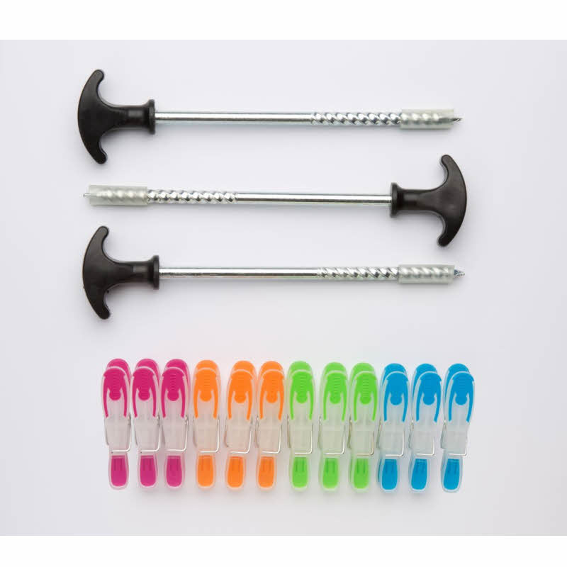 Wäschespinne mit Stativ und Tasche