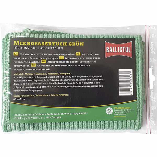 Ballistol Mikrofasertuch für Kunststoff-Oberflächen 40 x 40 cm