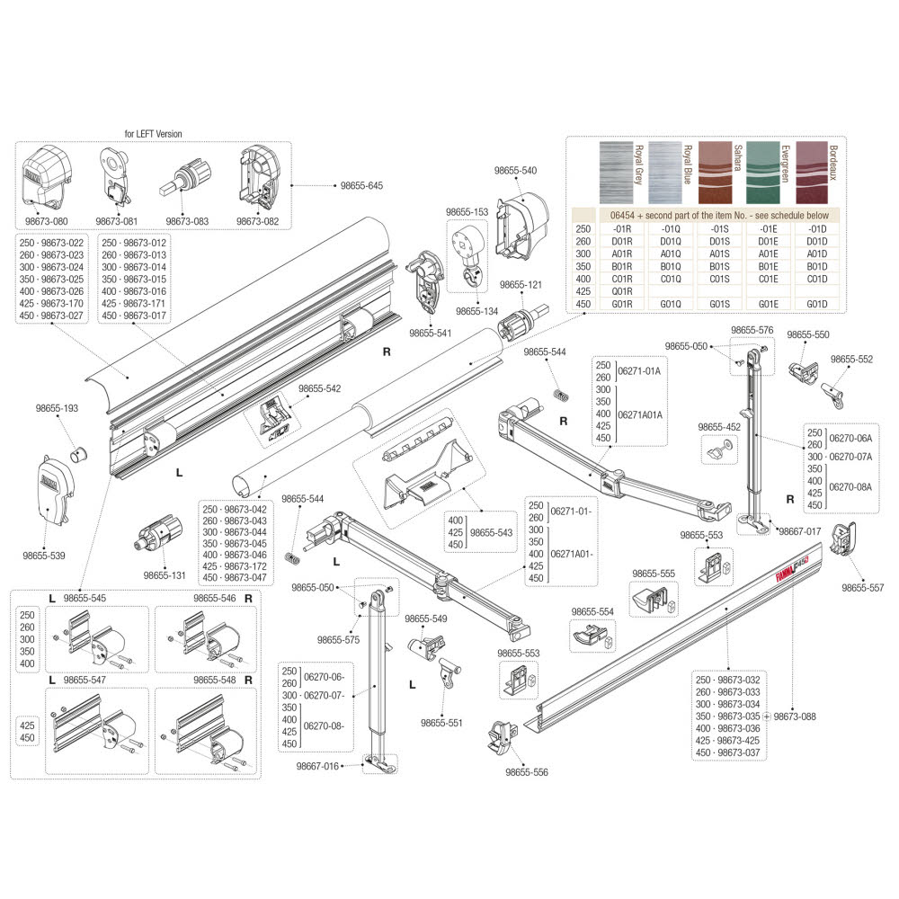 Halteplatte für Frontblende F45S 150-450cm (Nr.98655-553)