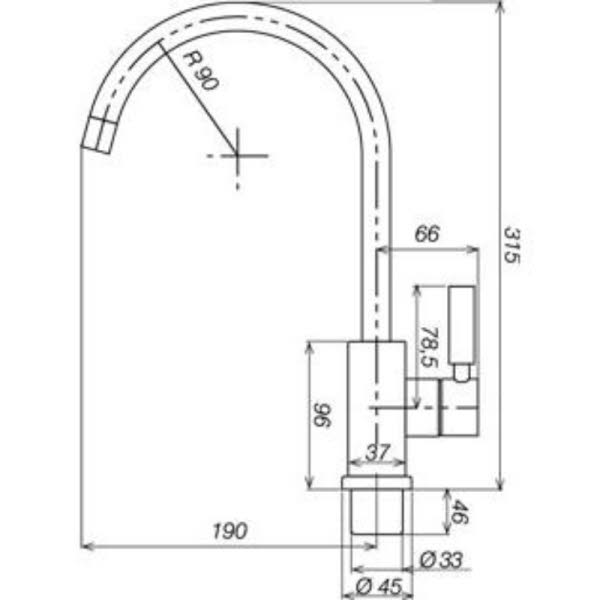 Reich Einhebelmischer Keramik Trend S, chrom