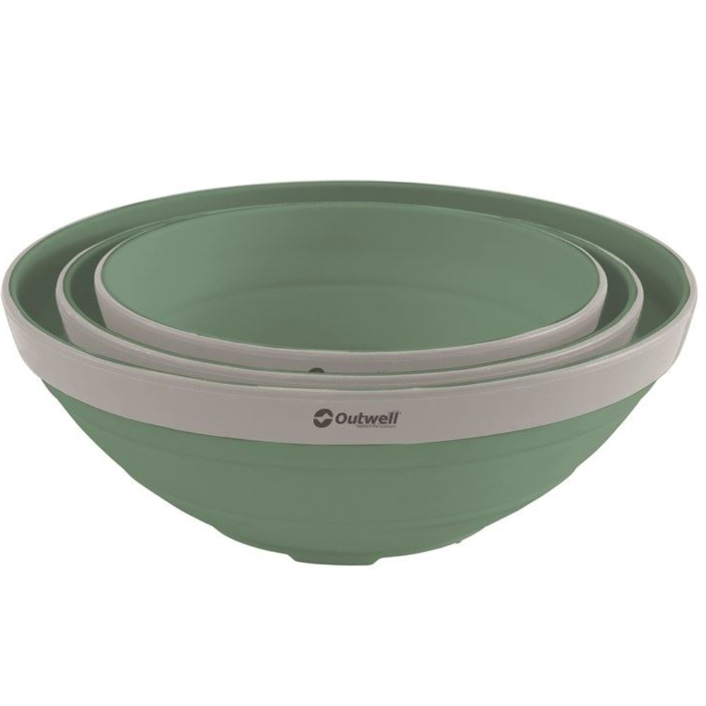 Outwell Collaps Schüsselset faltbar, 3-teilig, dunkelgrün